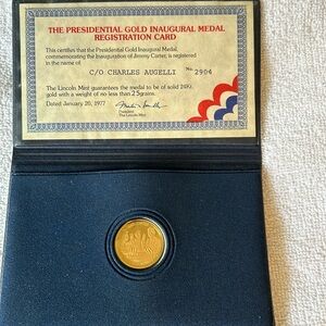 President Carter Inaugural medal.